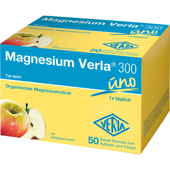 Magnesium Verla 300 uno Typ Apfel Granulat, 50 St. Beutel