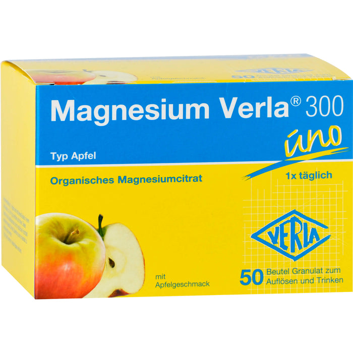 Magnesium Verla 300 uno Typ Apfel Granulat, 50 pc Sachets