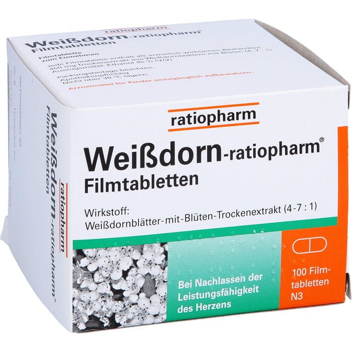 Weißdorn-ratiopharm Filmtabletten, 100 St. Tabletten