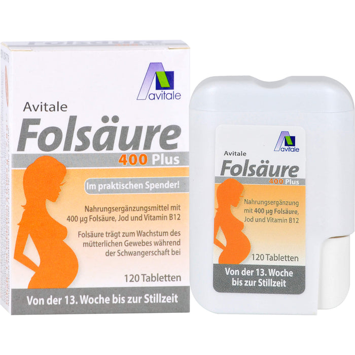 Avitale Folsäure 400 plus Tabletten, 120 pc Tablettes