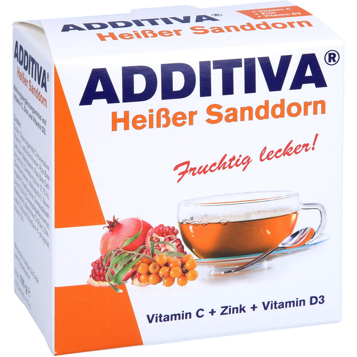 ADDITIVA Heißer Sanddorn Sachets, 100 g Powder