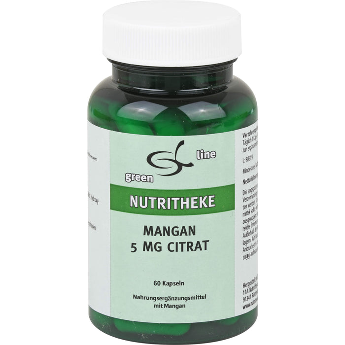 Green Line Nutritheke Mangan 5 mg Kapseln, 60 St. Kapseln