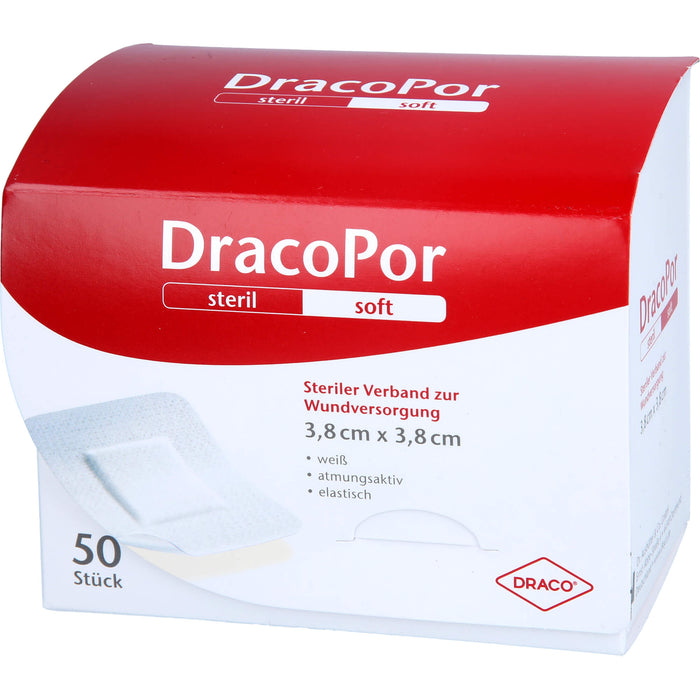 DracoPor steriler Wundverband 3,8 x 3,8 cm, 50 pcs. Patch