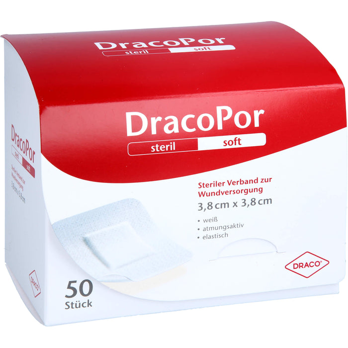 DracoPor steriler Wundverband 3,8 x 3,8 cm, 50 St. Pflaster