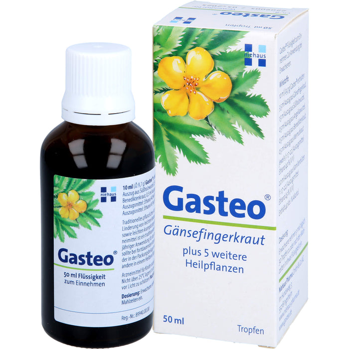 Gasteo Tropfen bei Verdauungsbeschwerden, 50 ml Solution