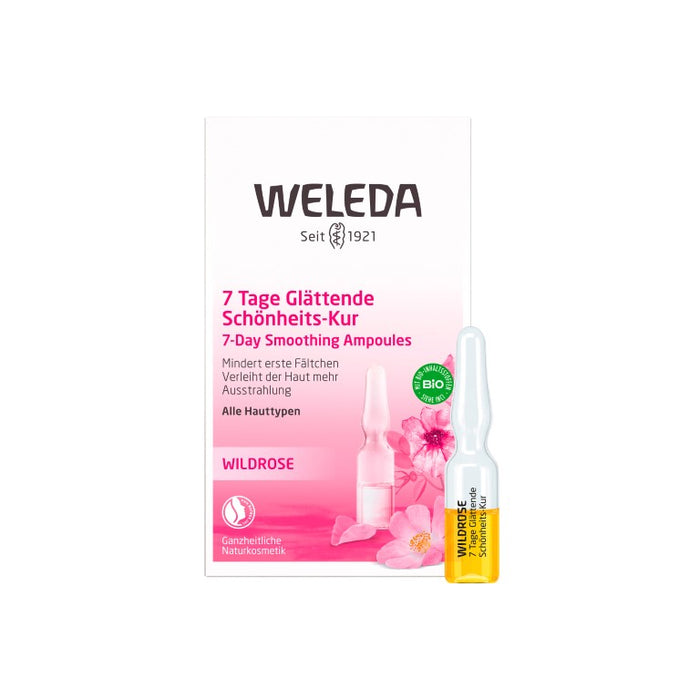 WELEDA Wildrose 7 Tage Glättende Schönheits-Kur Ampullen, 7 pc Ampoules