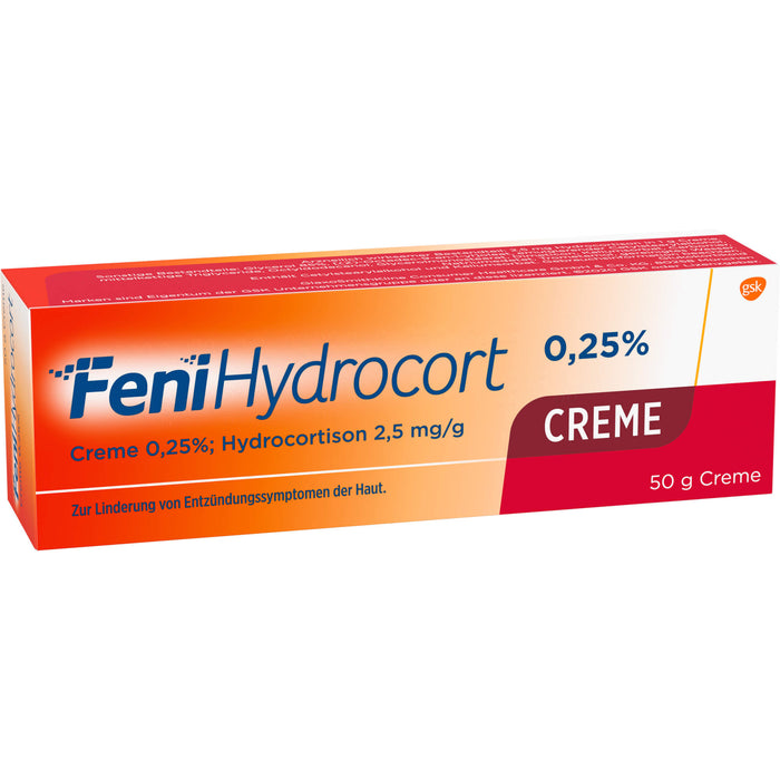 FeniHydrocort 0,25 % Creme bei Entzündungssymptomen der Haut, 50 g Creme