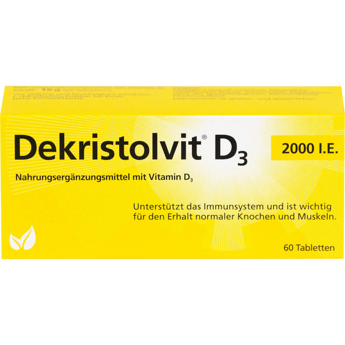 Dekristolvit D3 2000 I.E. Tabletten unterstützt das Immunsystem, 60 St. Tabletten