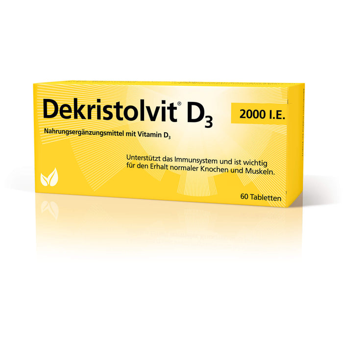 Dekristolvit D3 2000 I.E. Tabletten unterstützt das Immunsystem, 60 pcs. Tablets