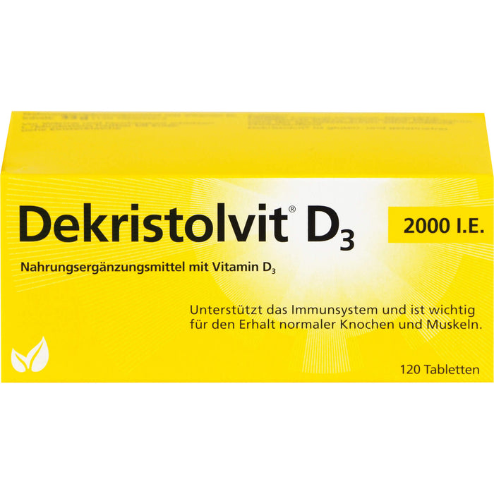 Dekristolvit D3 2000 I.E. Tabletten, 120 pc Tablettes