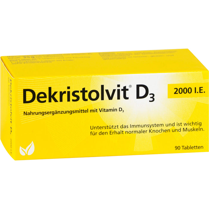 Dekristolvit D3 2000 I.E. Tabletten unterstützt das Immunsystem, 90 pcs. Tablets