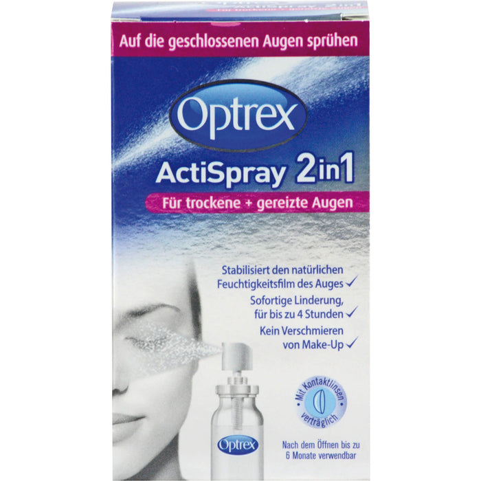 Optrex ActiSpray 2in1 für trockene + gereizte Augen, 10 ml Lösung