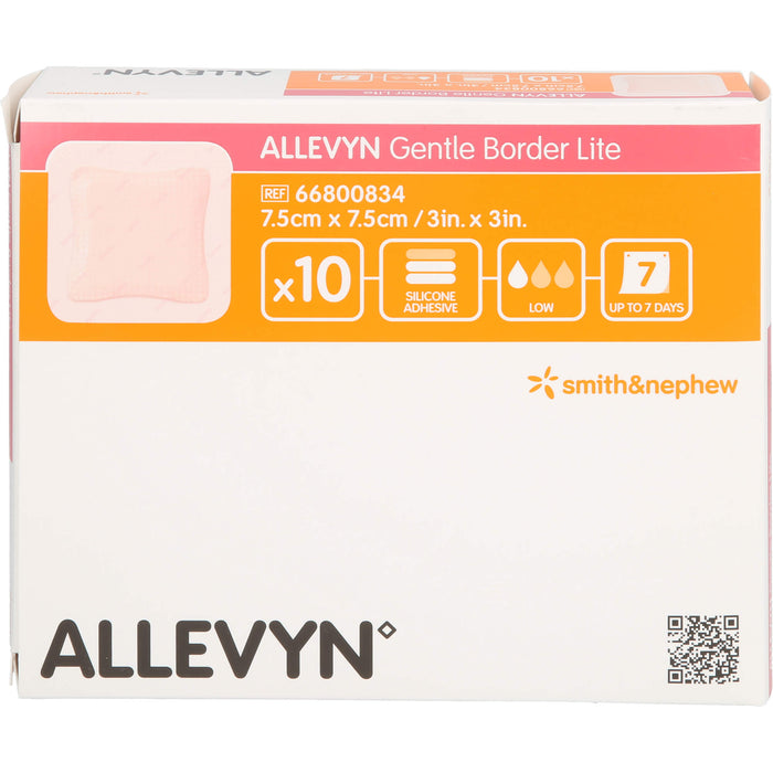 Allevyn Gentle Border Lite 7,5x7,5 cm Schaumverb., 10 St VER