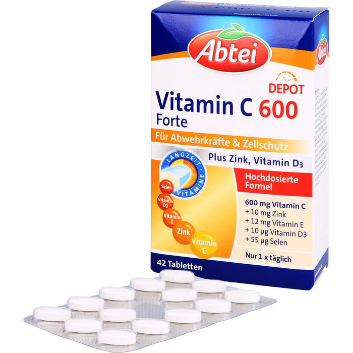 Abtei Vitamin C 600 + Zink + E Depot, 42 St TAB