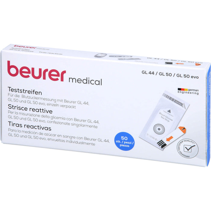 beurer medical Blutzucker Teststreifen, 50 pcs. Test strips