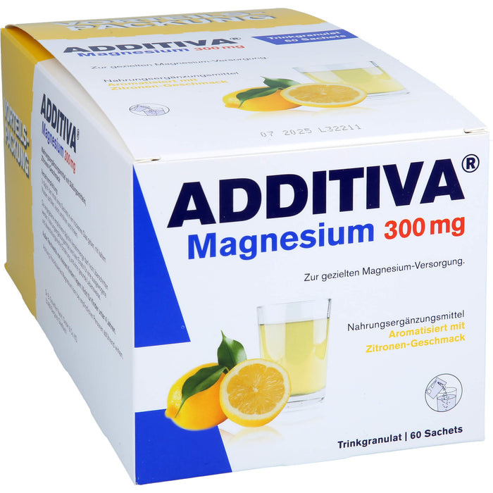 ADDITIVA Magnesium 300 mg Sachets, 60 pcs. Sachets