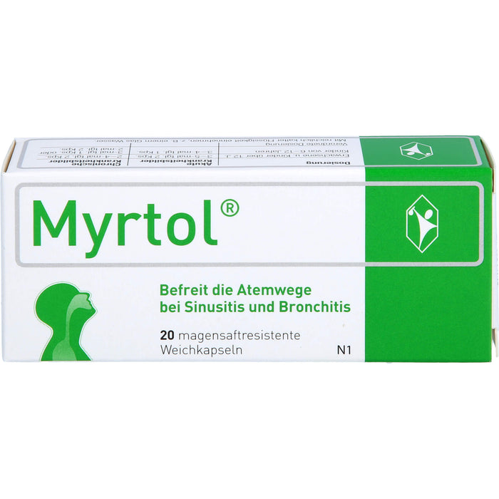 Myrtol, 120 mg, magensaftresistente Weichkapseln, 20 pc Capsules