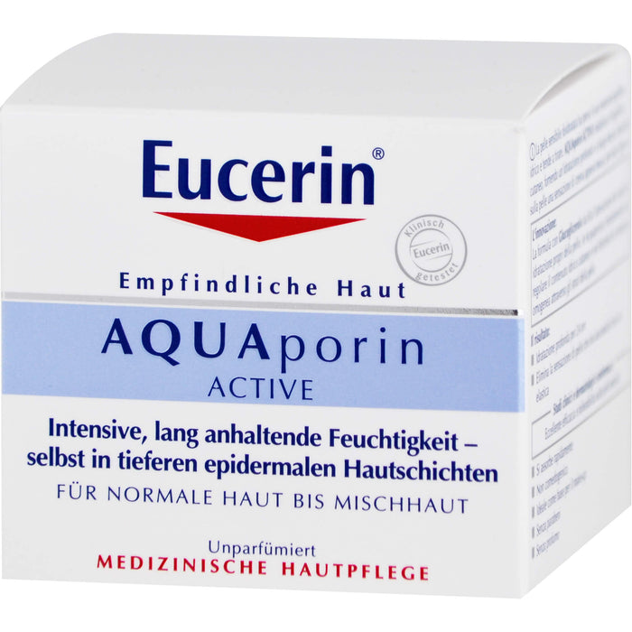 Eucerin AQUAporin ACTIVE normale Haut bis Mischhaut Creme, 50 ml Cream