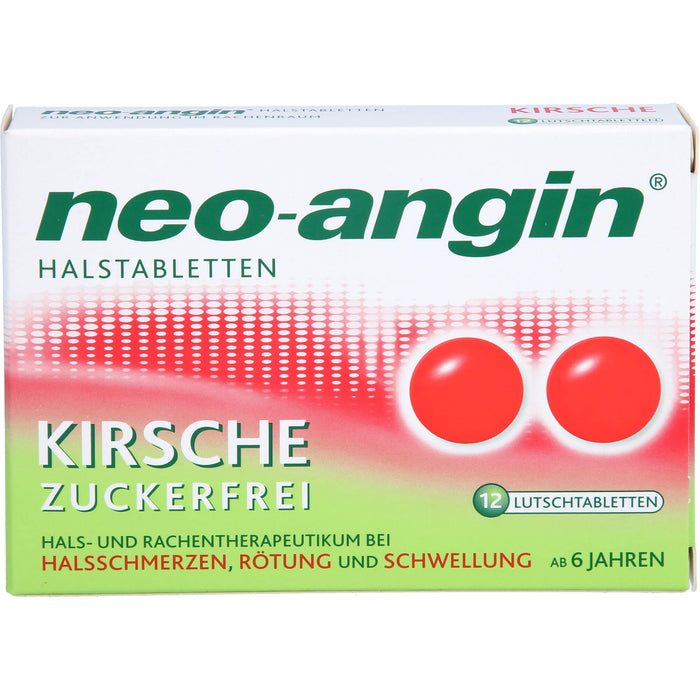 neo-angin Halstabletten Kirsche bei Halsschmerzen, Rötung und Schwellung, 12 pcs. Tablets