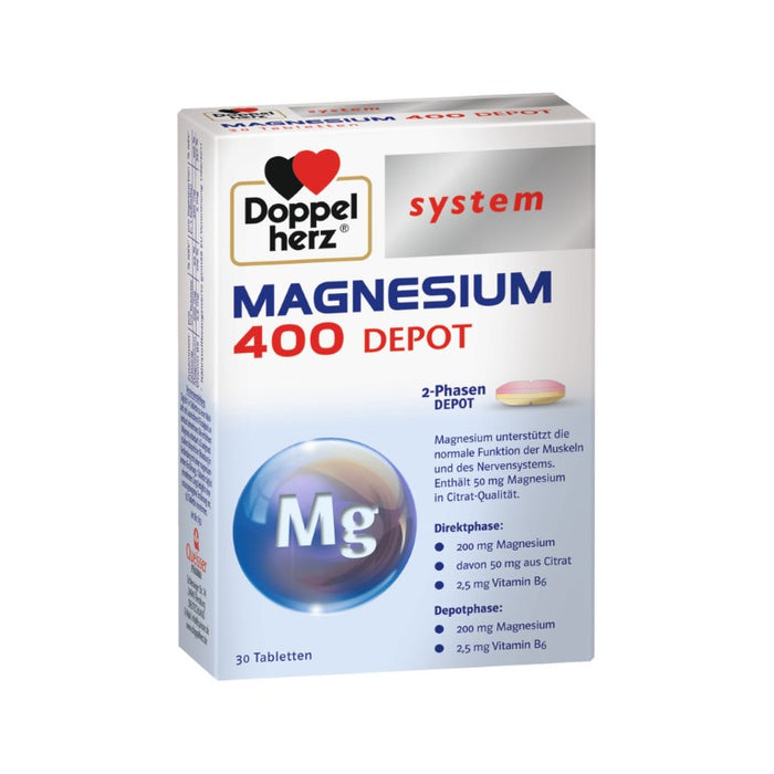 Doppelherz system Magnesium 400 Depot Tabletten, 30 pc Tablettes