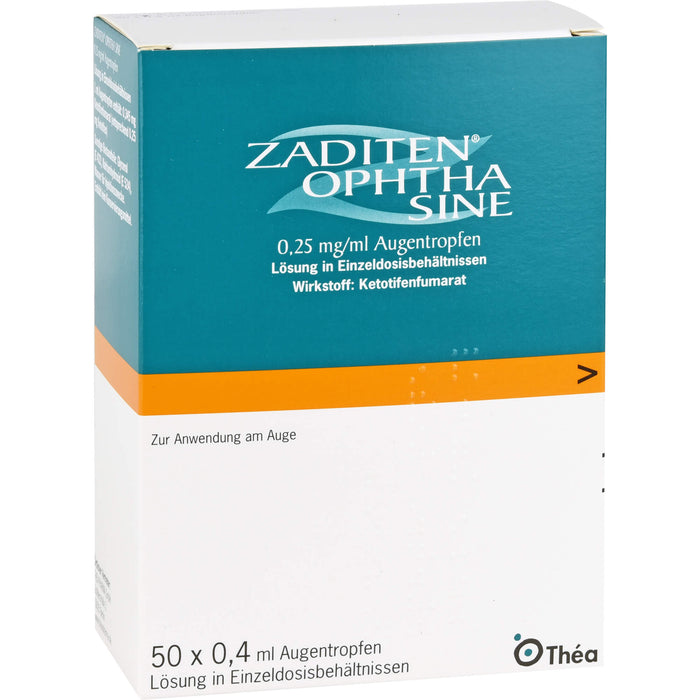 Zaditen ophtha sine 0,25 mg/ml Emra Augentropfen in Einzeldosisbehältnissen, 50 St EDP