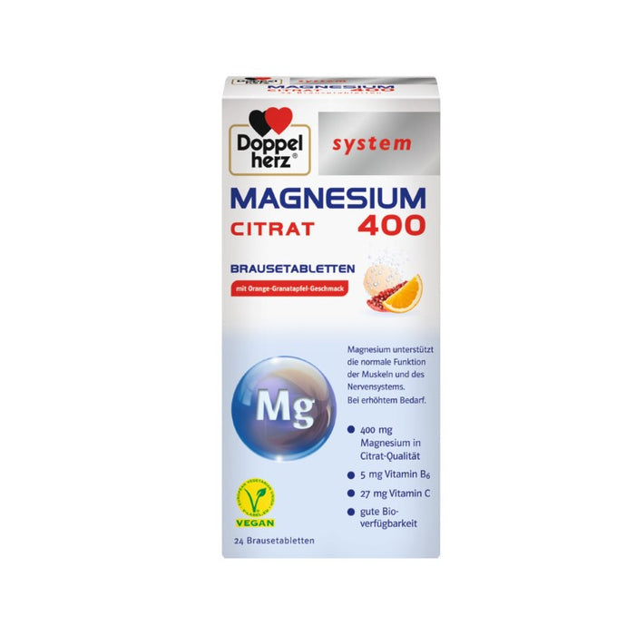 Doppelherz system MAGNESIUM 400 CITRAT, 24 pc Tablettes