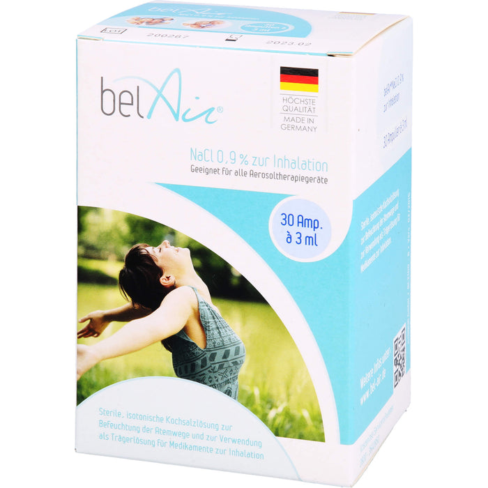 belAir NaCl 0,9 % Inhalationslösung für alle Aerosoltherapiegeräte, 30 pc Ampoules