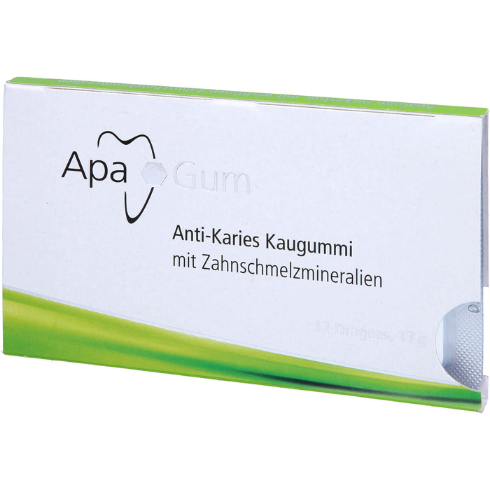 ApaGum Anti-Karies Kaugummi mit Zahnschmelzmaterialien, 12 pcs. Chewing gum