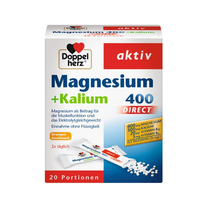 Doppelherz Magnesium + Kalium direct, 20 St PEL