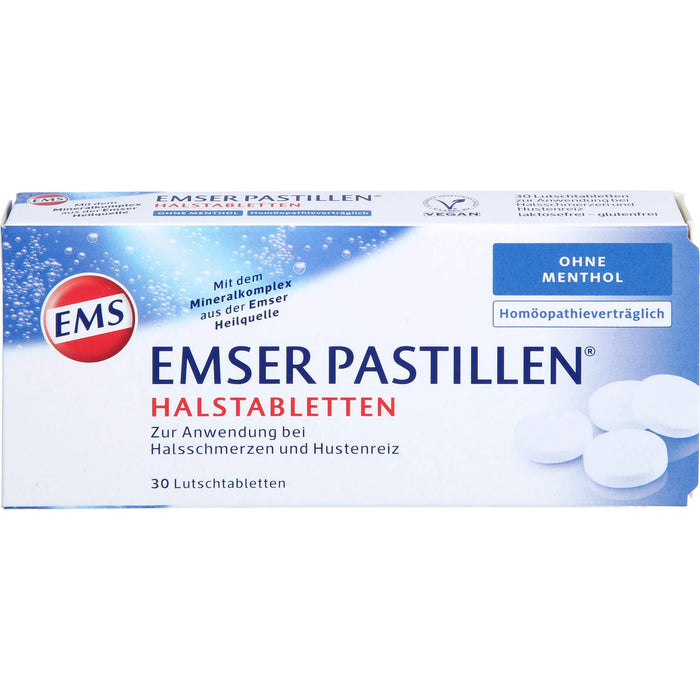 EMSER Pastillen Halstabletten ohne Menthol, 30 pc Tablettes