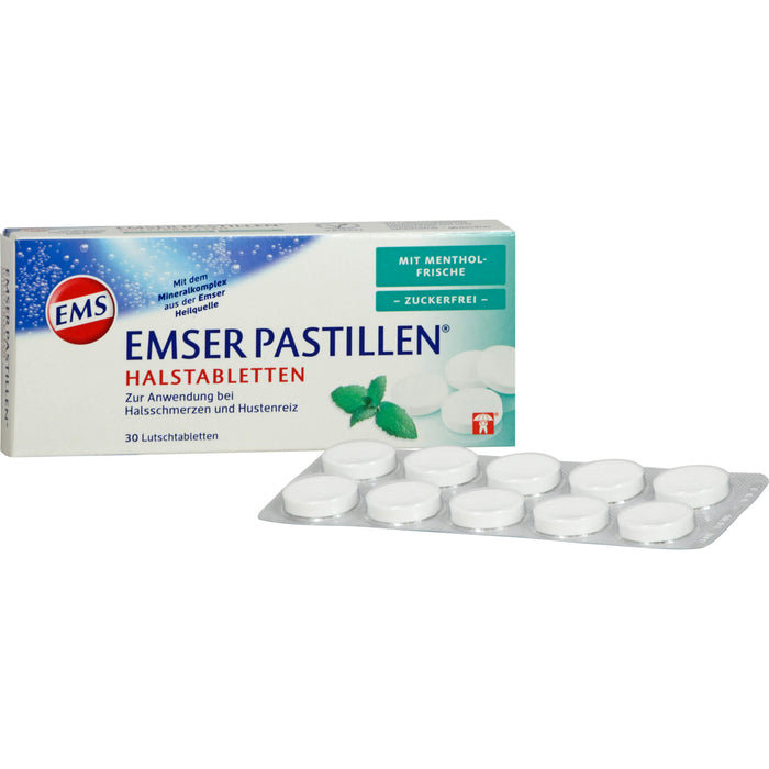 EMSER Pastillen Halstabletten mit Menthol zuckerfrei, 30 pcs. Tablets