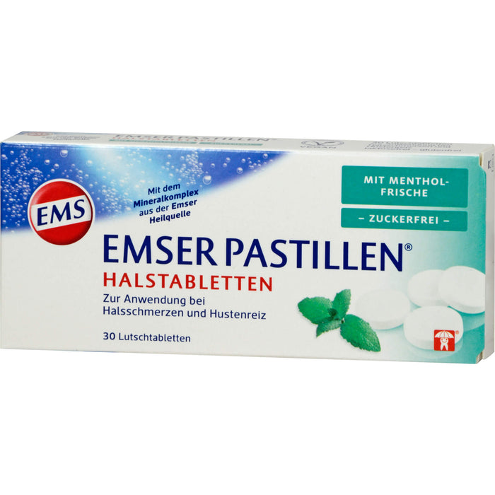 EMSER Pastillen Halstabletten mit Menthol zuckerfrei, 30 pc Tablettes