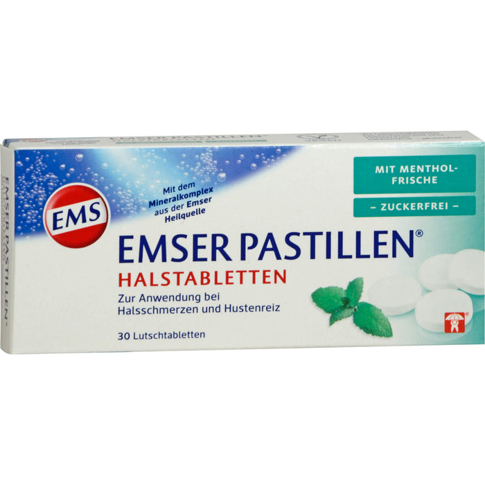 EMSER Pastillen Halstabletten mit Menthol zuckerfrei, 30 pc Tablettes