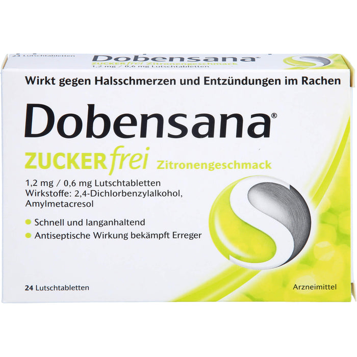 Dobensana zuckerfrei Zitronengeschmack Lutschtabletten, 24 pcs. Tablets