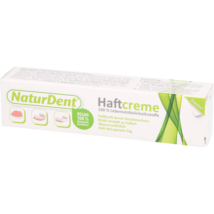 NaturDent Haftcreme zur Befestigung des Zahnersatzes, 40 g Cream