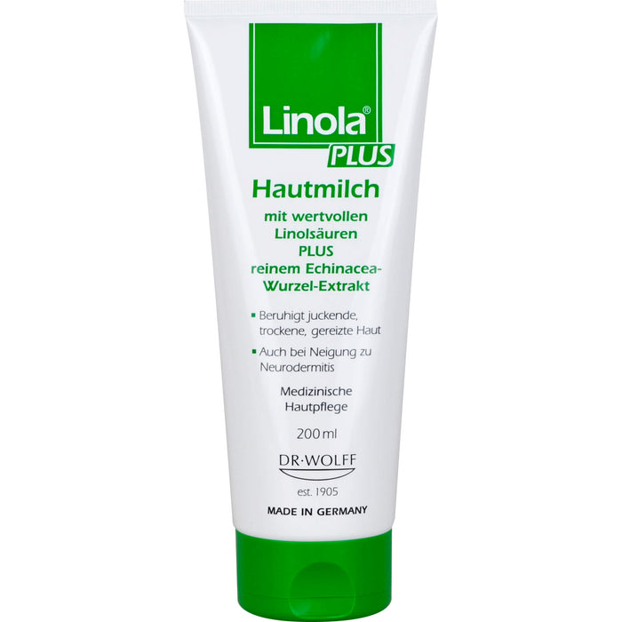 Linola plus Hautmilch Milch, 200 ml Lotion