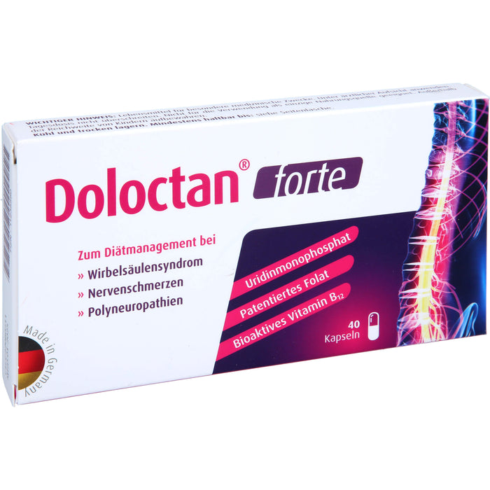 Doloctan forte Kapseln bei Wirbelsäulensyndrom, Nervenschmerzen und Polyneuropathien, 40 pcs. Capsules