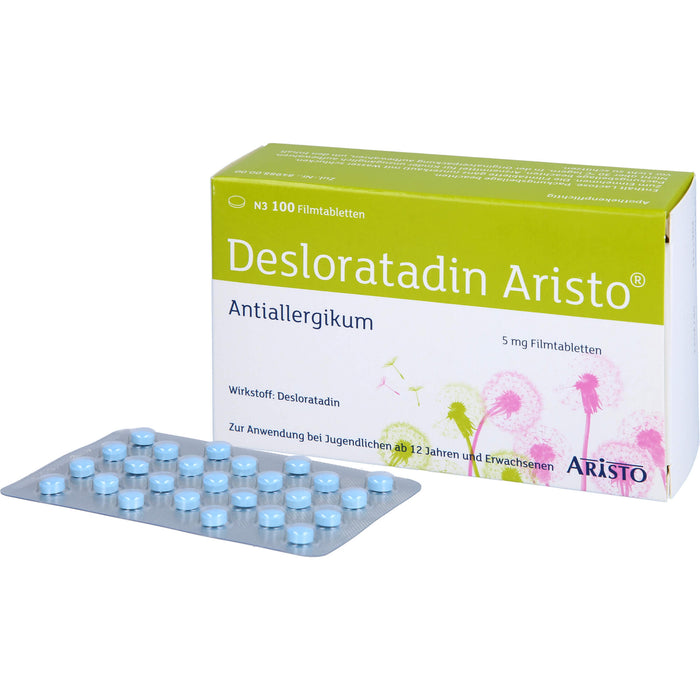 Desloratadin Aristo 5 mg Filmtabletten bei Allergien, 100 pcs. Tablets