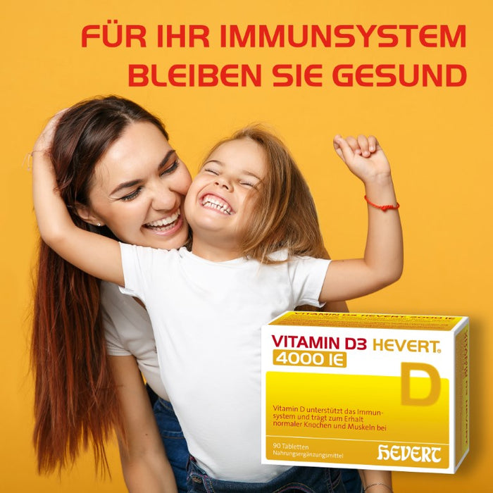 Vitamin D3 HEVERT 4000 IE Tabletten, 90 pc Tablettes