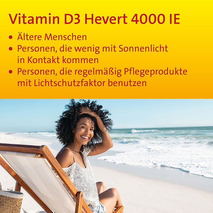 Vitamin D3 HEVERT 4000 IE Tabletten, 90 pcs. Tablets