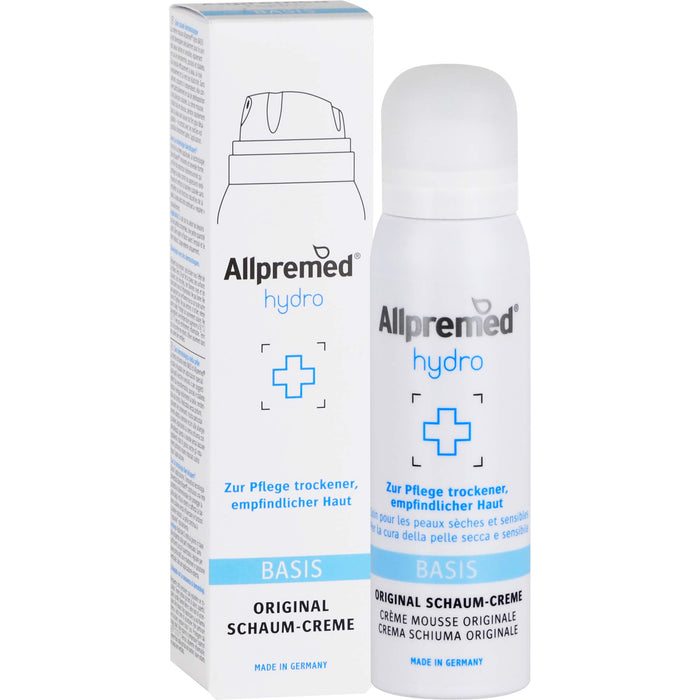 Allpremed hydro Basispflege Lipid-Schaum-Creme für trockene und empfindliche Haut, 100 ml Schaum