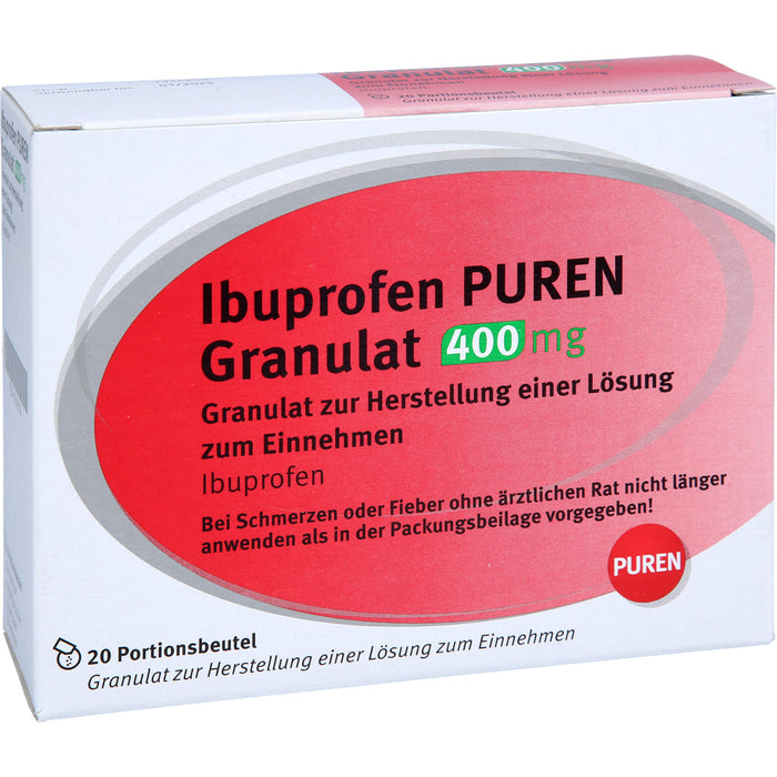 Ibuprofen PUREN Granulat 400 mg, 20 St. Beutel