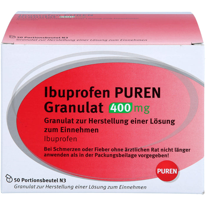 Ibuprofen PUREN Granulat 400 mg, 50 pc Sachets