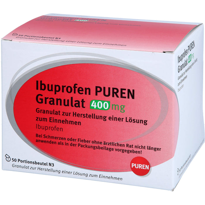 Ibuprofen PUREN Granulat 400 mg, 50 pcs. Sachets