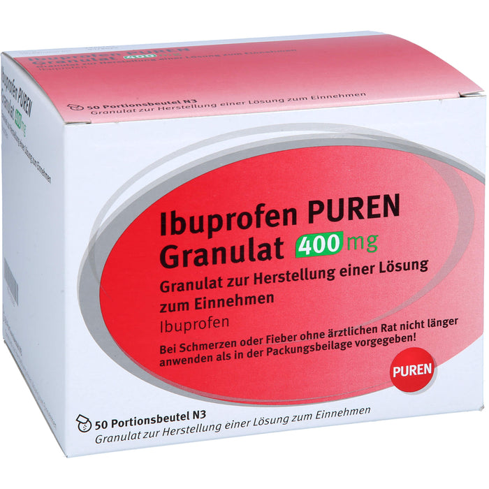 Ibuprofen PUREN Granulat 400 mg, 50 pcs. Sachets