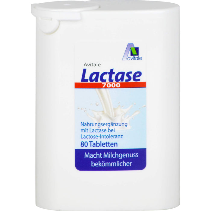 Avitale Lactase 7000 Tabletten bei Lactose-Intoleranz, 80 pcs. Tablets