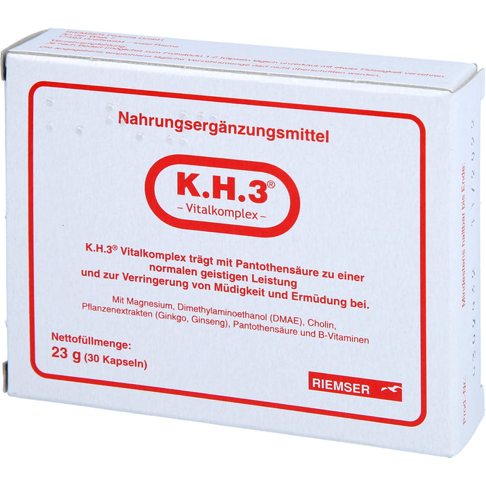 K.H.3 Vitalkomplex Kapseln, 30 pc Capsules