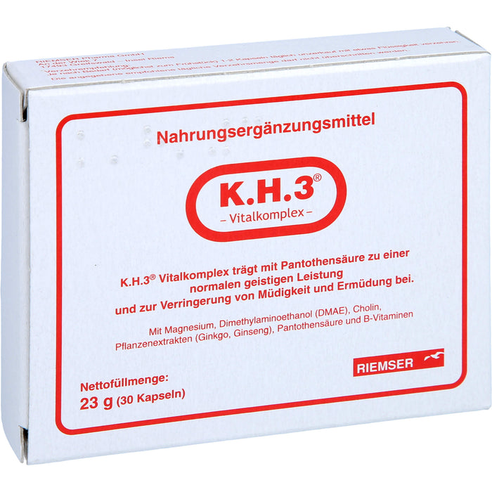 K.H.3 Vitalkomplex Kapseln, 30 pcs. Capsules