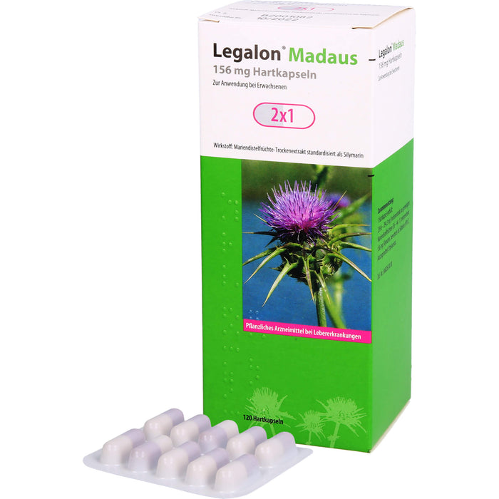 Legalon Madaus 156 mg Hartkapseln bei chronisch-entzündlichen Lebererkrankungen, 120 pcs. Capsules