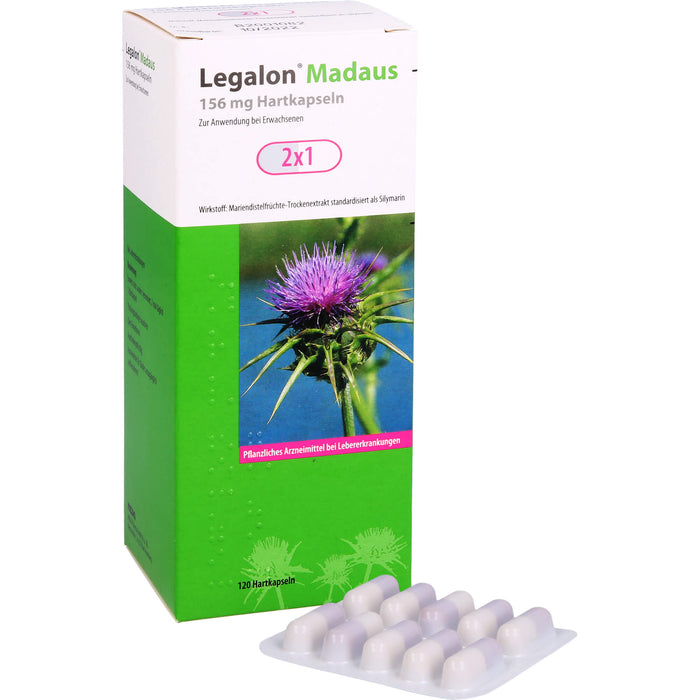 Legalon Madaus 156 mg Hartkapseln bei chronisch-entzündlichen Lebererkrankungen, 120 pcs. Capsules